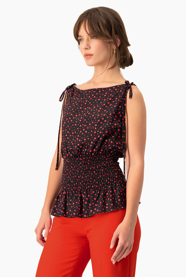 Blusa Ivonne con lazo en hombros