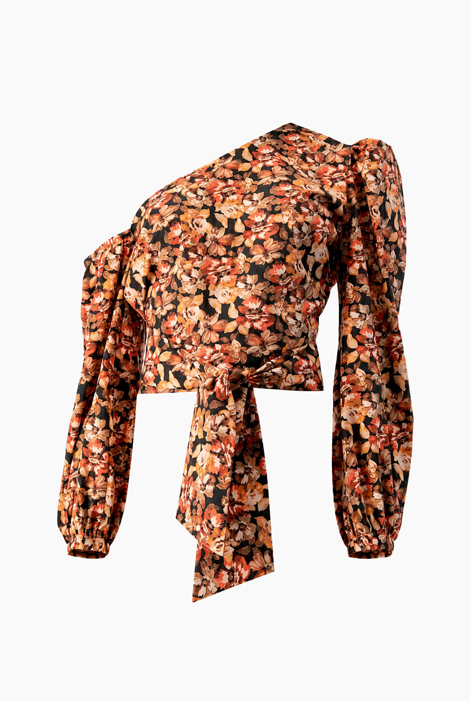 Blusa Ivonne con estampado floral y amarre en la cintura