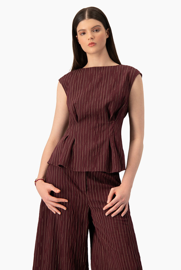 Blusa Ivonne peplum de rayas
