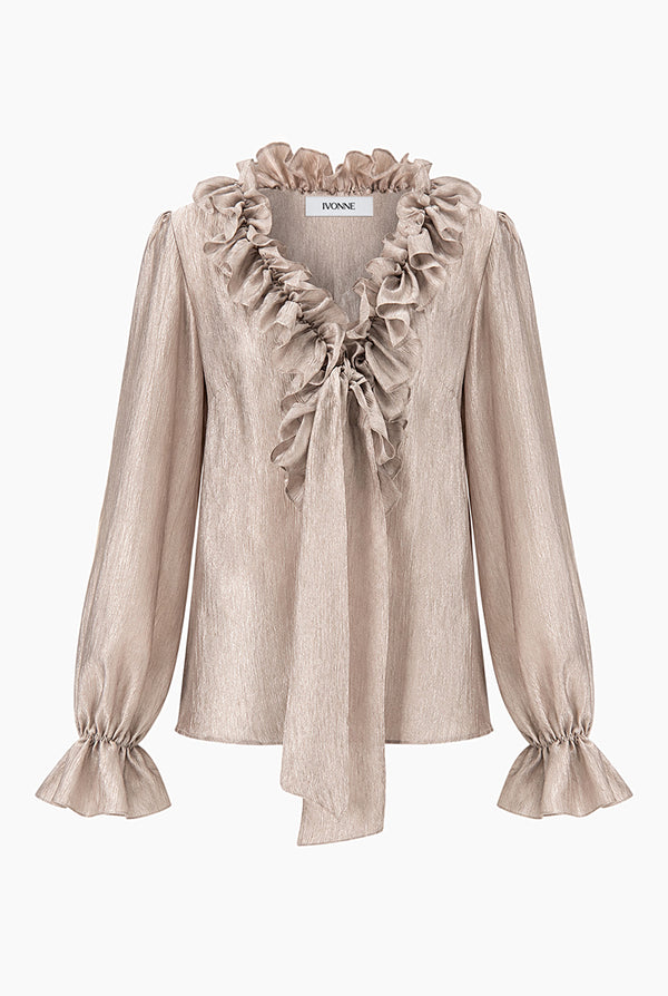 Blusa Ivonne con volantes en escote
