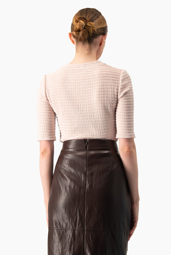 Blusa Ivonne rosa cuello redondo
