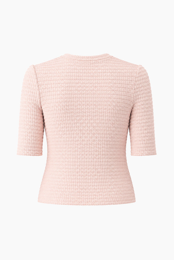 Blusa Ivonne rosa cuello redondo