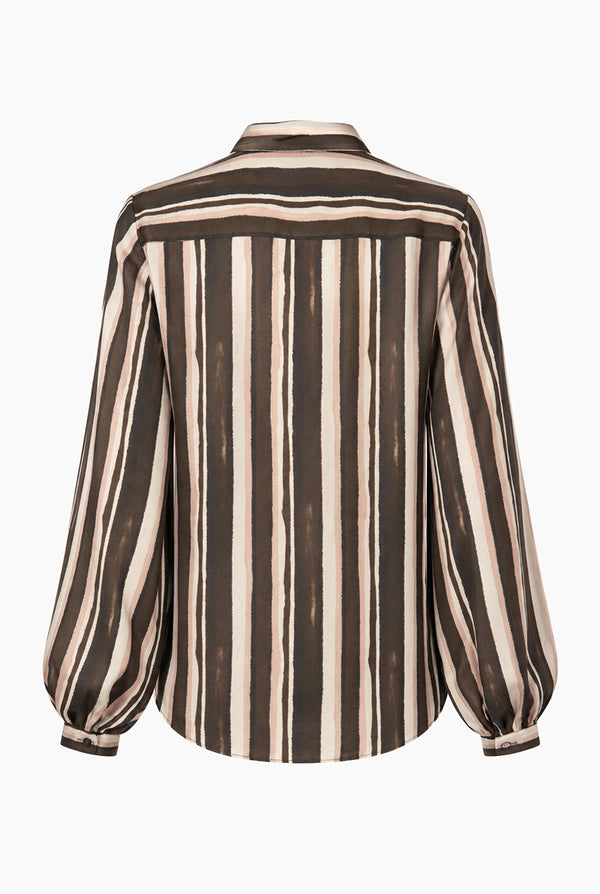 Blusa Ivonne larga cuello mao