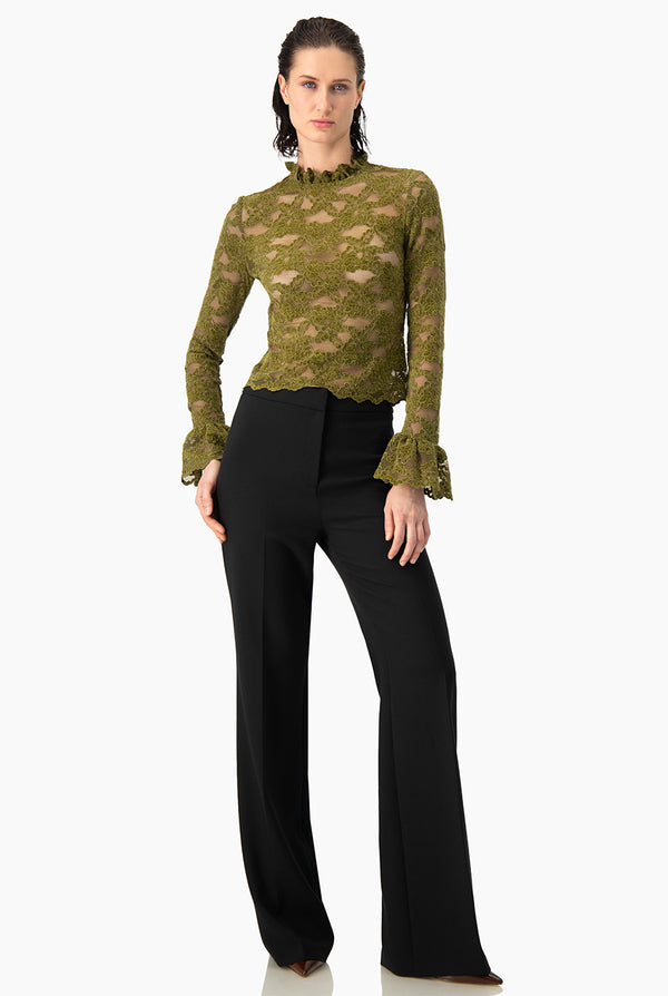 Blusa Ivonne manga volante larga