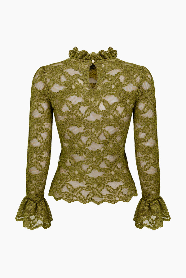 Blusa Ivonne manga volante larga