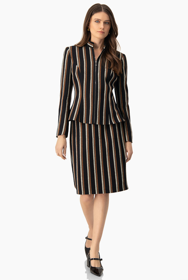 Falda midi con cierre