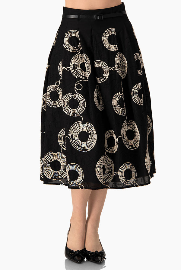 Falda midi y cinturon
