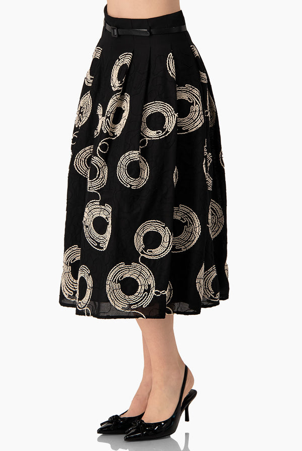 Falda midi y cinturon