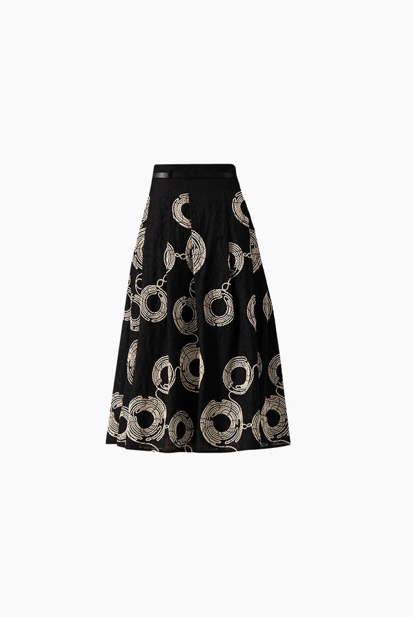 Falda midi y cinturon