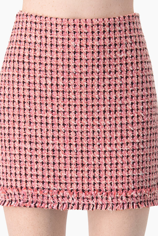 Falda tejida corta