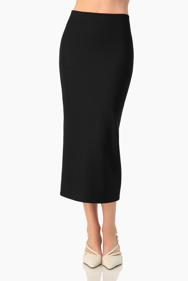 Falda midi negra