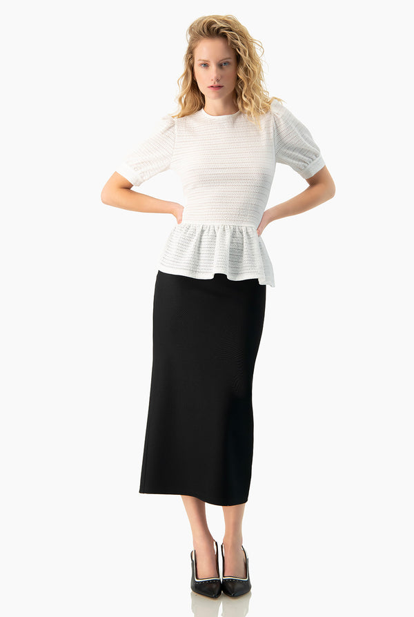 Falda midi negra