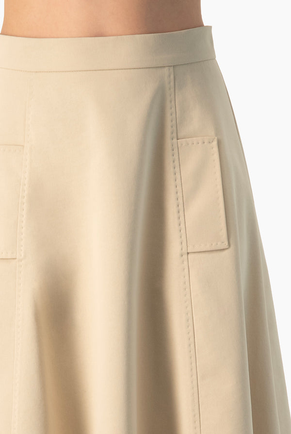 Falda Ivonne midi beige