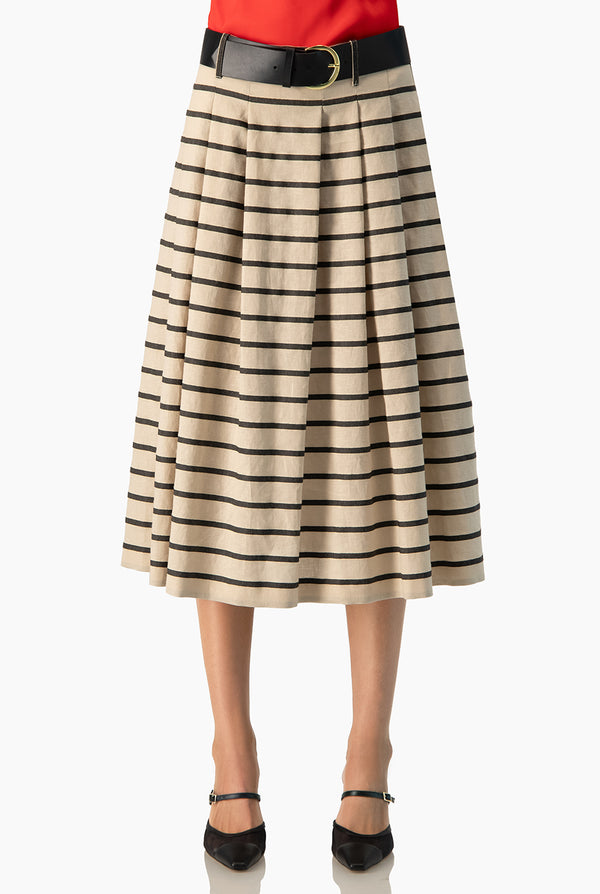 Falda Ivonne midi con cinturon