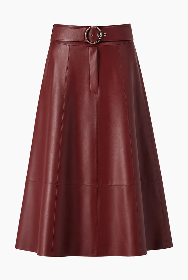 Falda midi Ivonne con cinturon