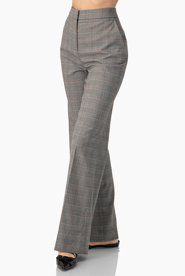 Pantalon corte campana con cierre