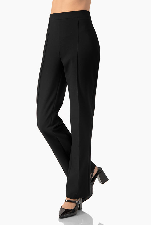 Pantalon recto tono negro