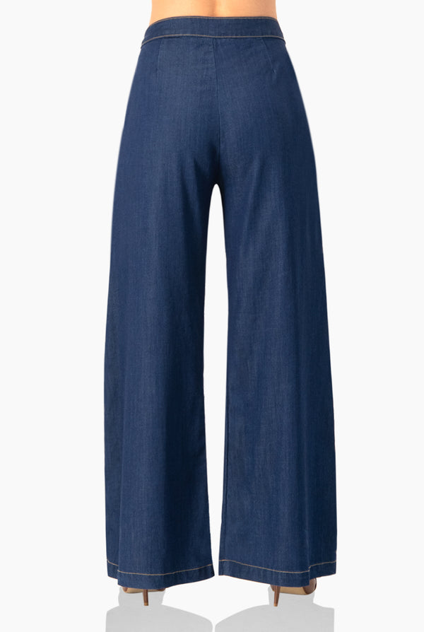 Jeans de pierna amplia y bolsillos