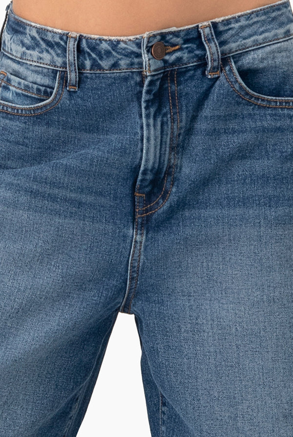 Jeans denim pierna amplia