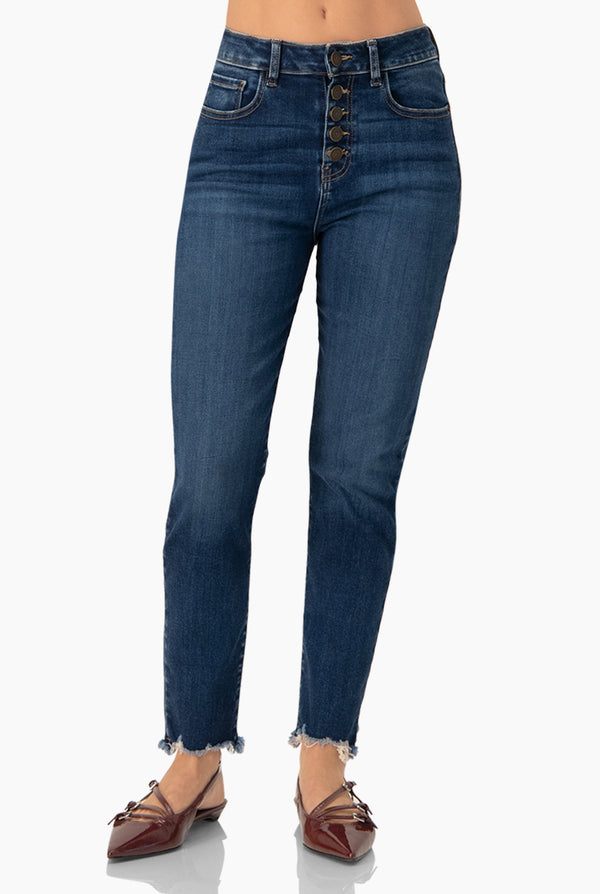 Jeans skinny de 5 botones frontales