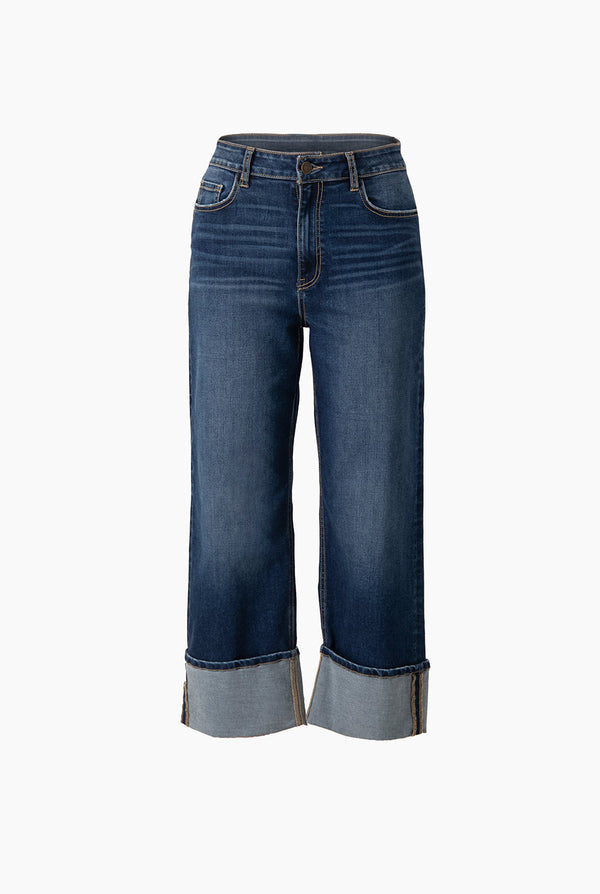 Jeans recto de mezclilla