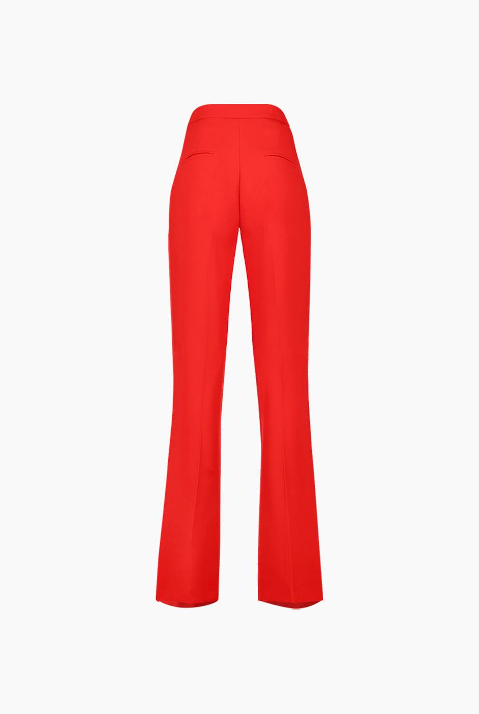 Pantalón rojo semi campana con bolsillos traseros simulados