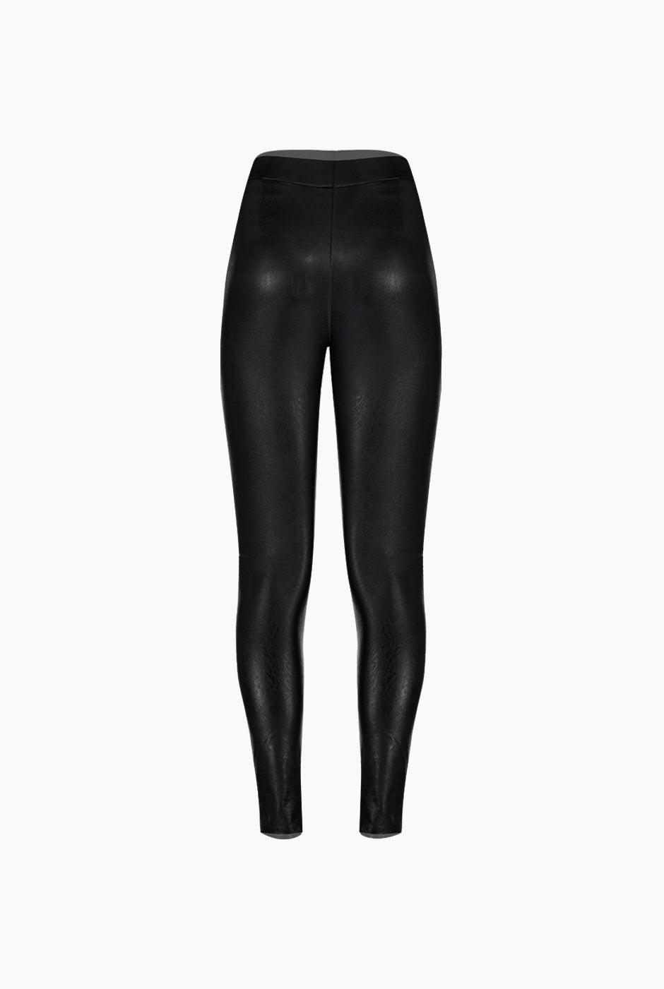 Legging negro de vinipiel con aberturas en las piernas