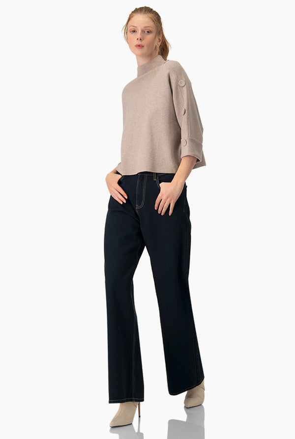 Jeans de mezclilla amplio