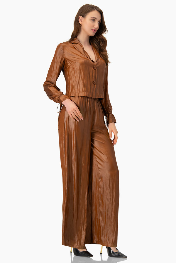 Pantalon pierna amplia sin bolsas