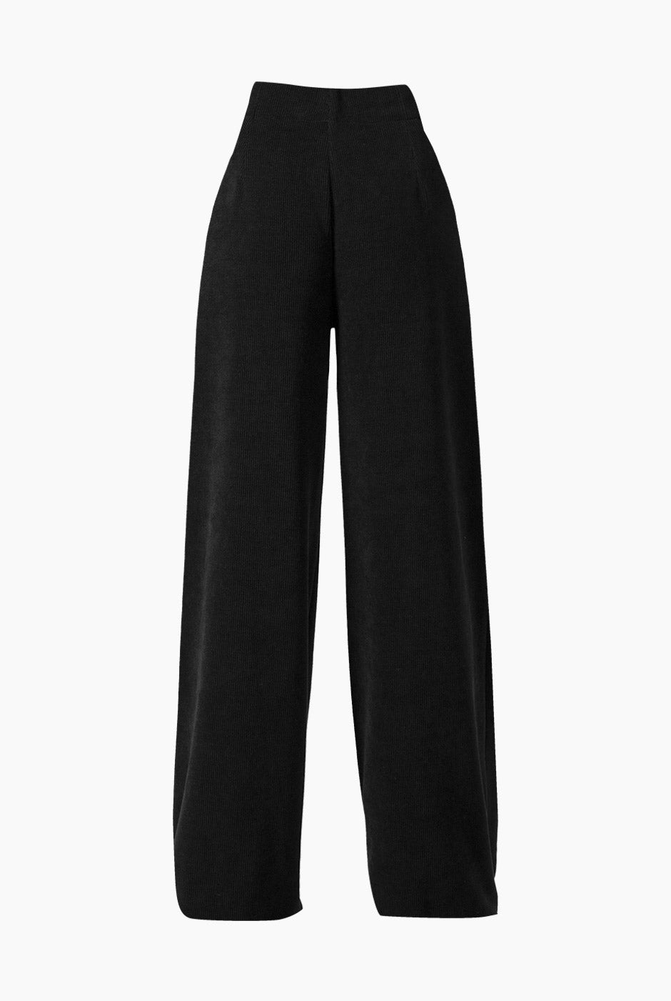 Pantalón recto negro elegante sin bolsas