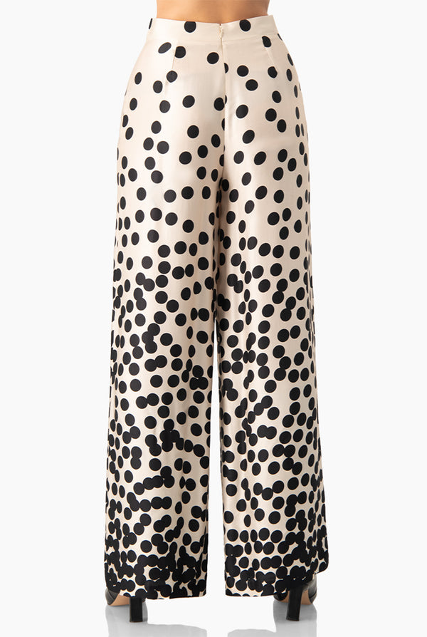 Pantalon amplio lunares