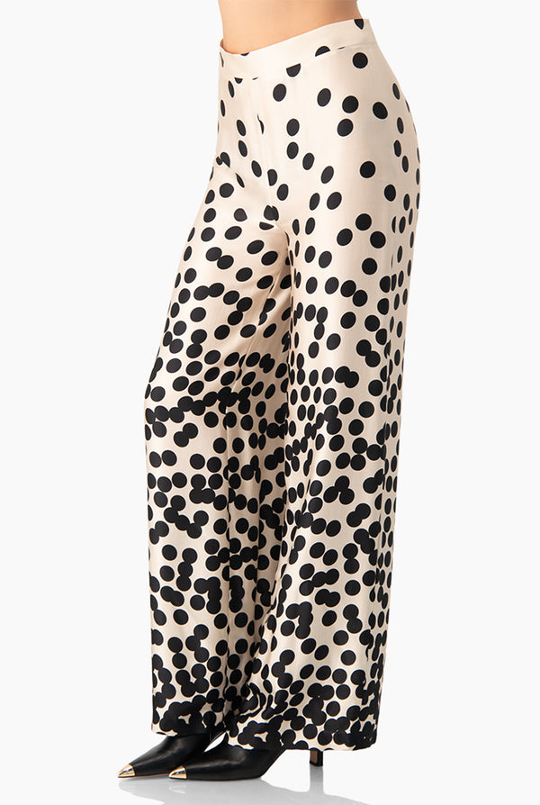 Pantalon amplio lunares