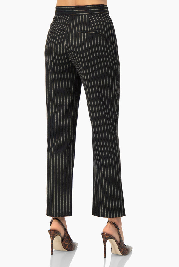 Pantalon recto y estampado de rayas