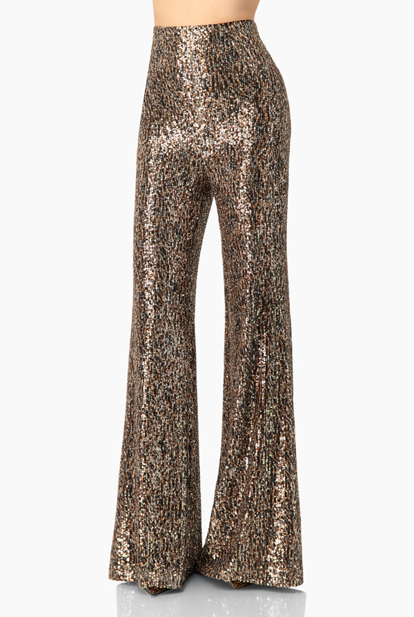 Pantalon acampanado de lentejuelas