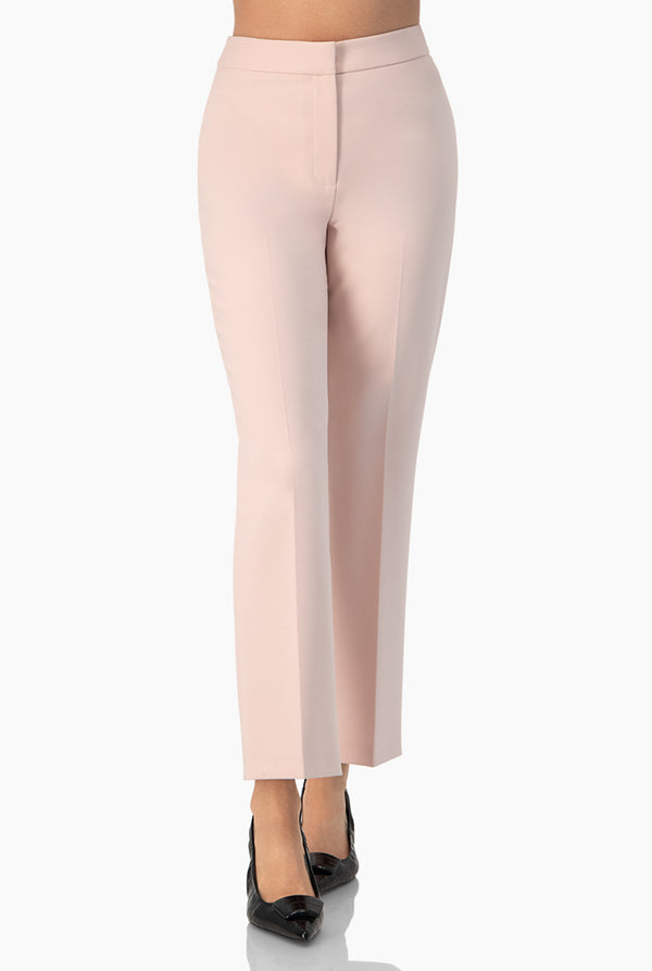 Pantalon recto en tono rosa