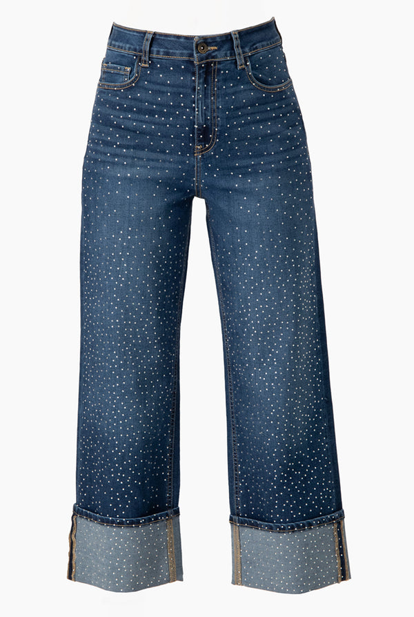 Jeans de ruedo doblado