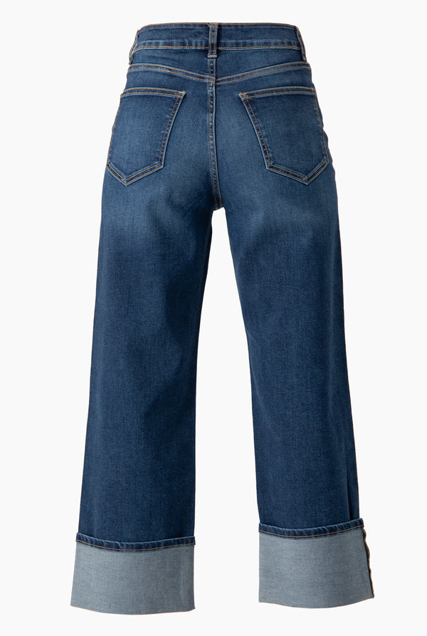 Jeans de ruedo doblado