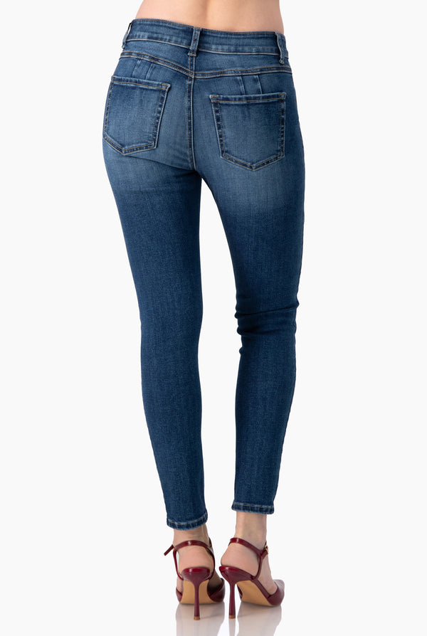 Jeans skinny deslavado