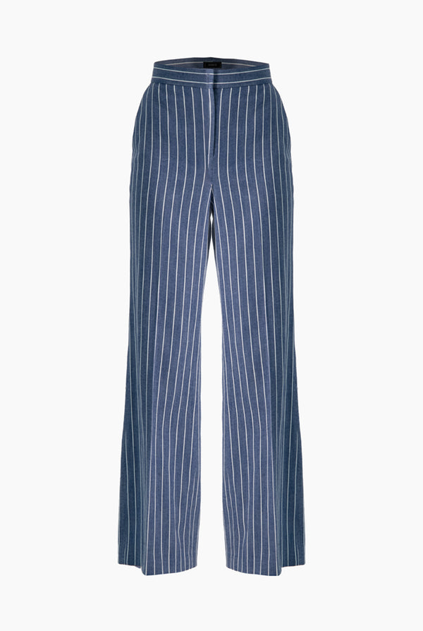 Pantalon de rayas y pierna amplia