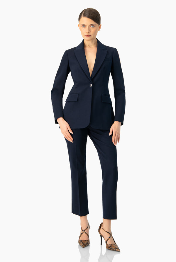 Pantalon liso sastreado marino