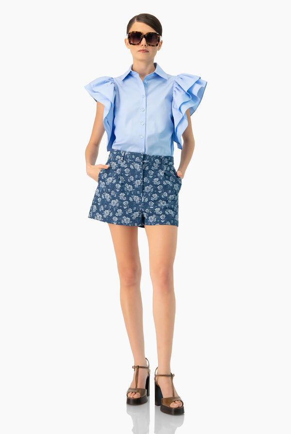 Short denim con dibujo