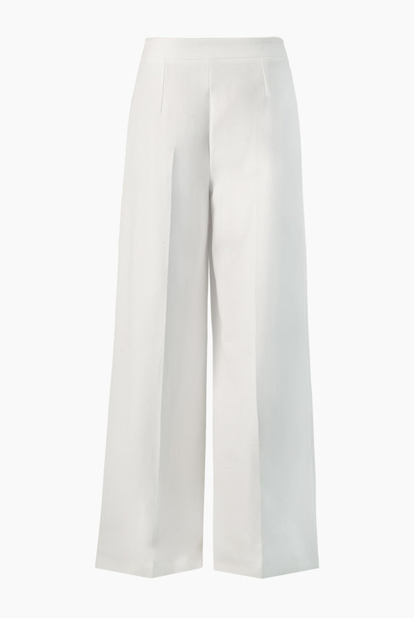 Pantalon blanco de pierna amplia