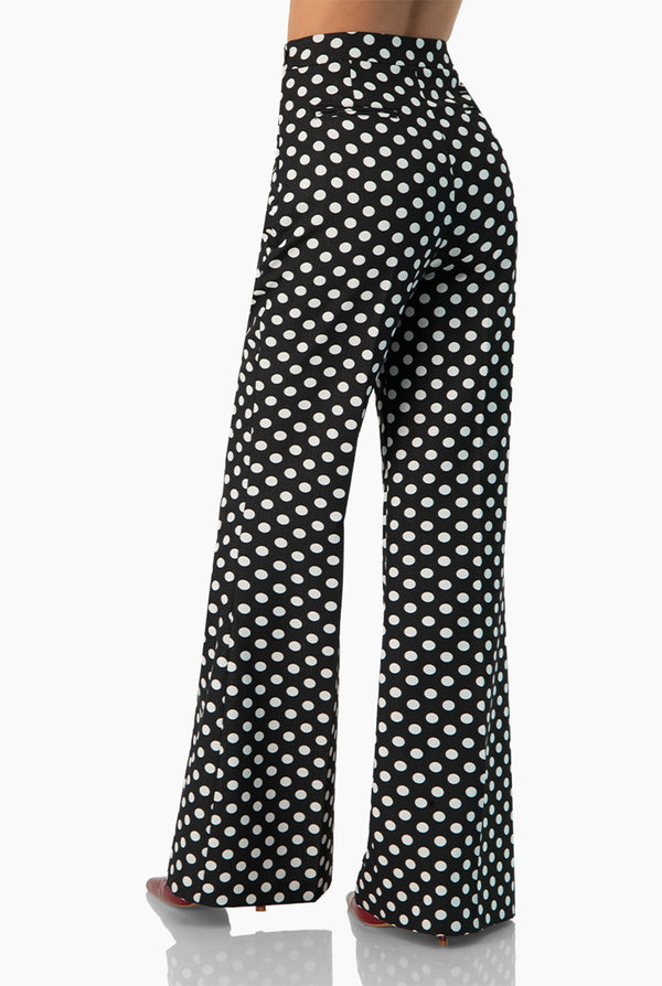 Pantalon campana de lunares