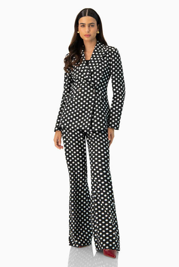 Pantalon campana de lunares