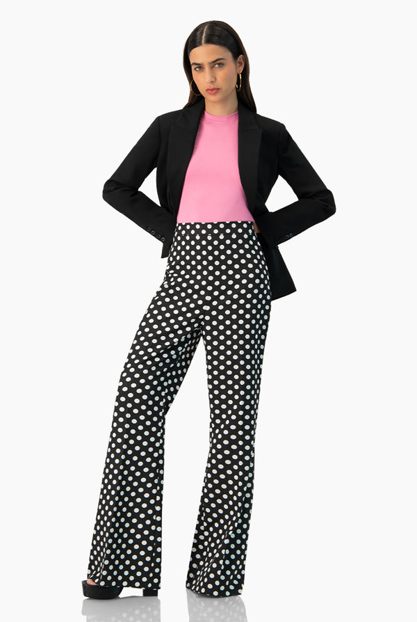 Pantalon campana de lunares