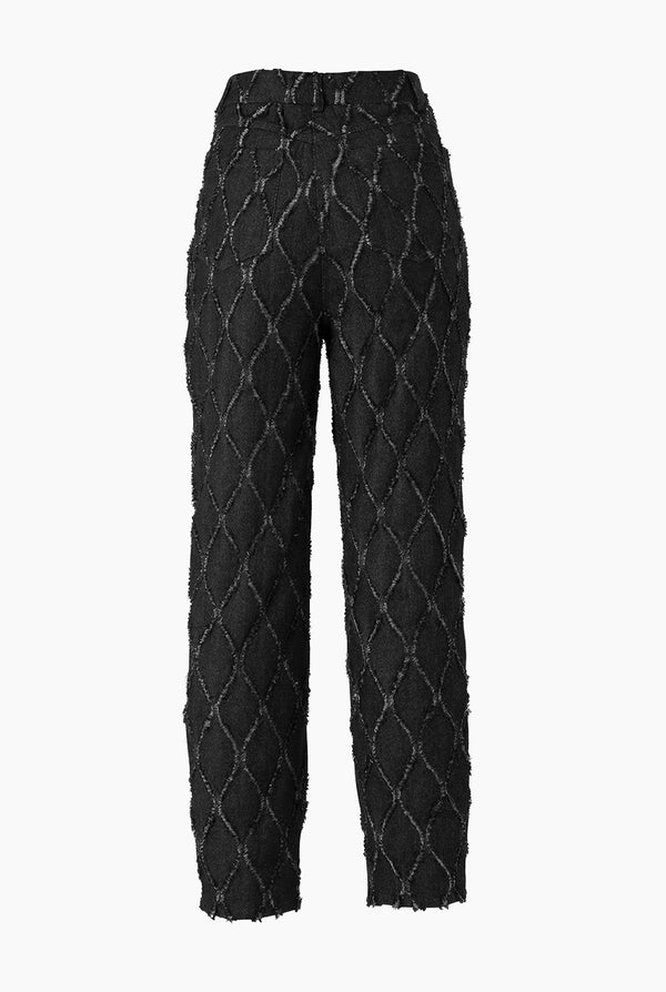 Pantalon recto con destruccion