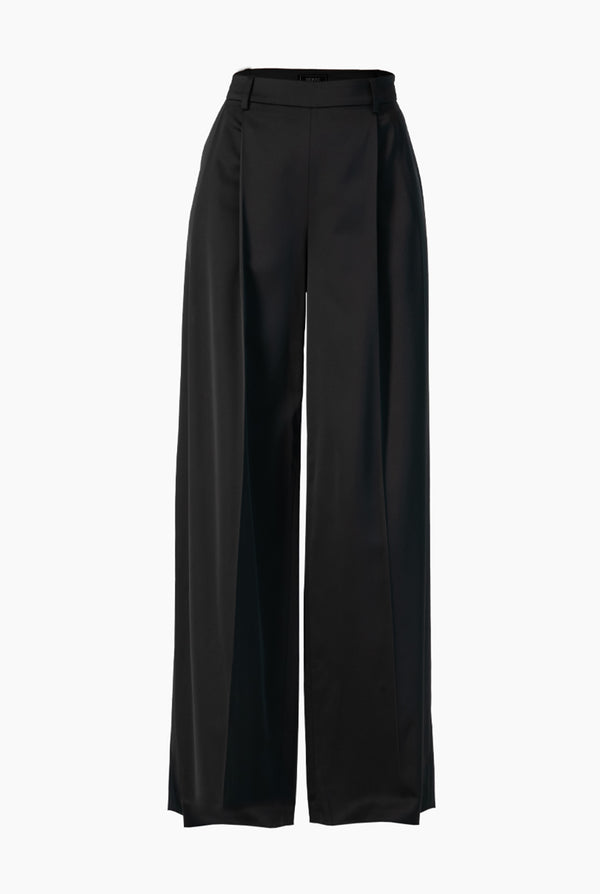 Pantalon negro liso pierna amplia