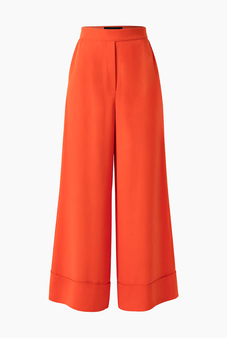 Pantalón naranja de pierna ancha con bolsillos laterales