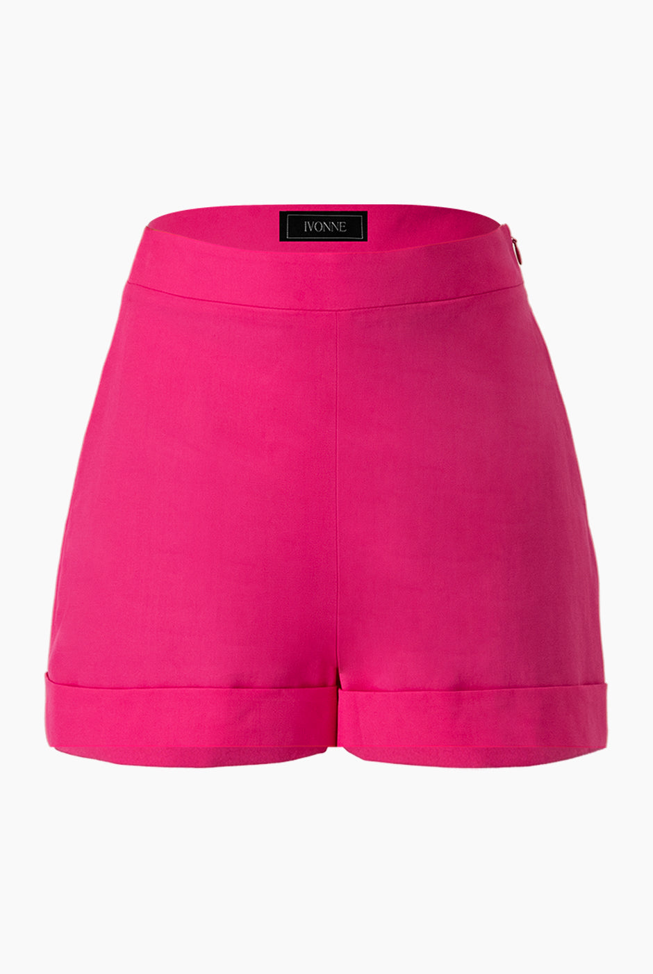 Short sastreado fucsia elegante sin bolsillos