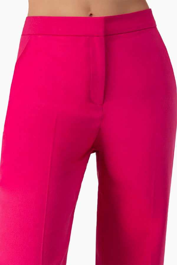 Pantalon liso semi campana fucsia